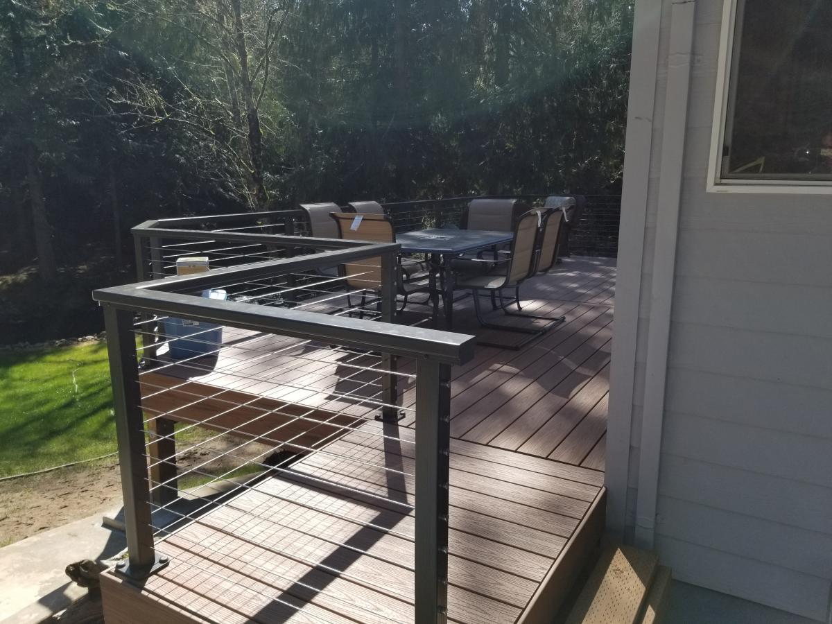 Trex Deck with Cable Hand Rail